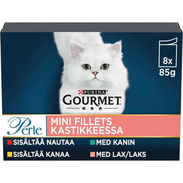 Gourmet 8x85g Perle Mini Filets kastikkeessa lajitelma  4 varianttia kissanruoka