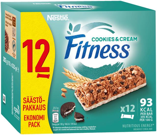 Nestlé Fitness 12x23.5g Cookies & Cream viljapatukka