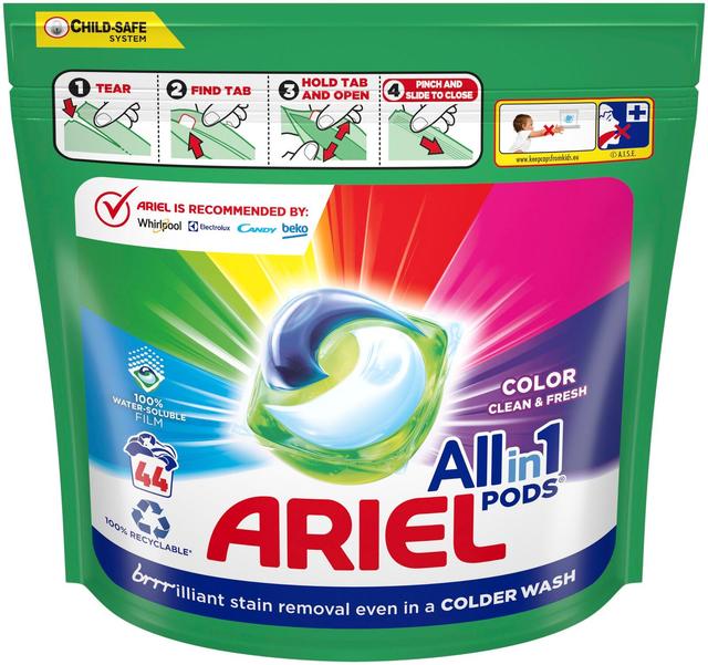 Geelkapslid Ariel Color 44Tk