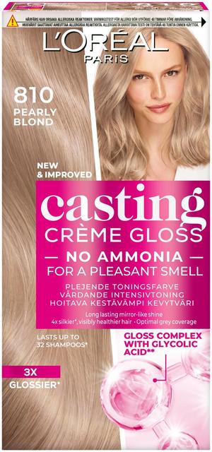 L'Oréal Paris Casting Crème Gloss 810 Pearly Blonde semi-permanent hiusväri normaaleille hiuksille 1 pce