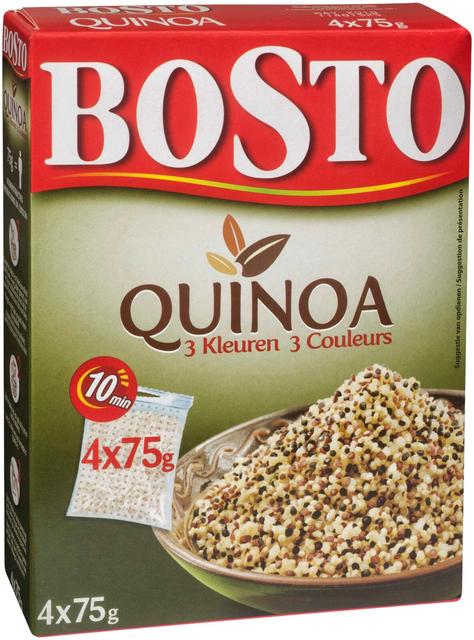 Bosto Quinoa, kolmevärviline 4x75 g