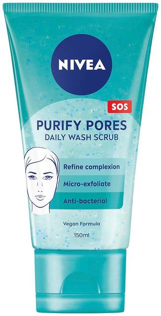 NIVEA 150ml Purify Pores Daily Wash Scrub -puhdistusgeeli