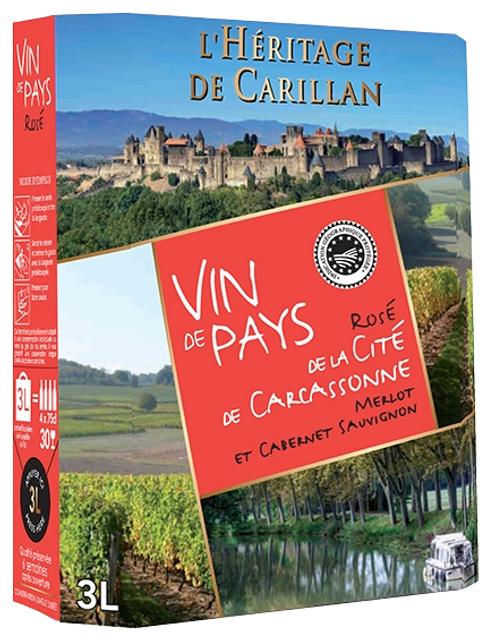 L´Heritage De Carillan Rose Merlot Cab. Sauvignon KGT vein 3l