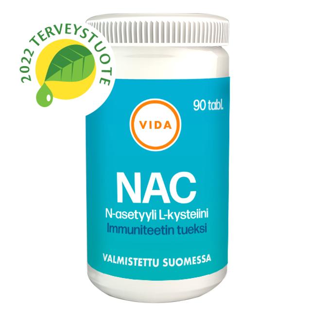 Vida ravintolisävalmiste NAC 650 mg + seleeni 90 tablettia / 75 g