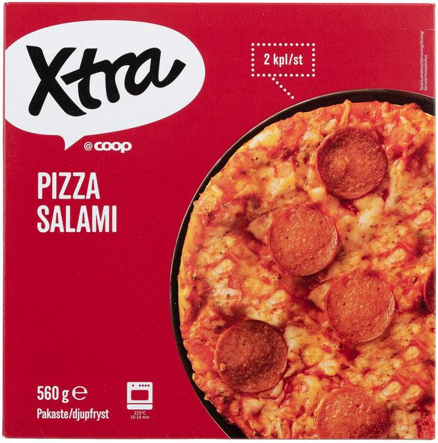 Xtra salamipizza 2 kpl 560 g pakaste