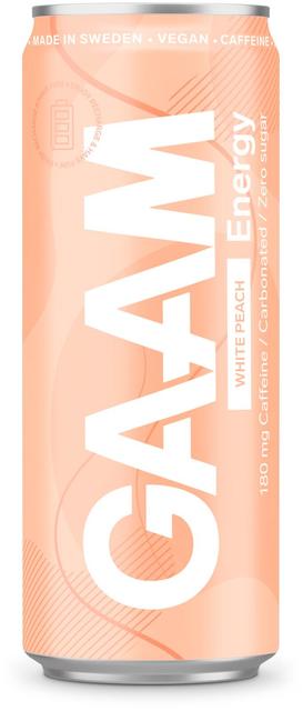 GAAM Energy 330ml White Peach