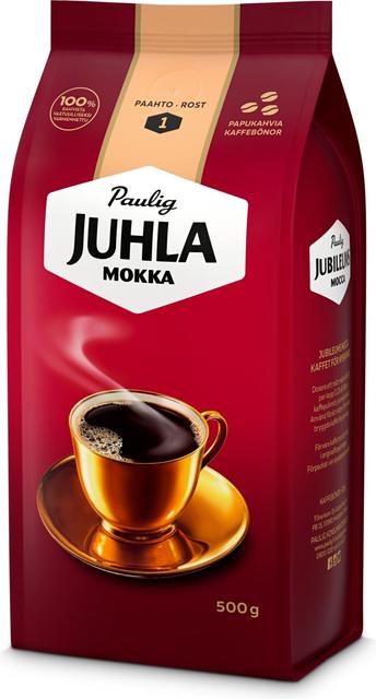 Paulig Juhla Mokka kahvi kahvipapu 500g