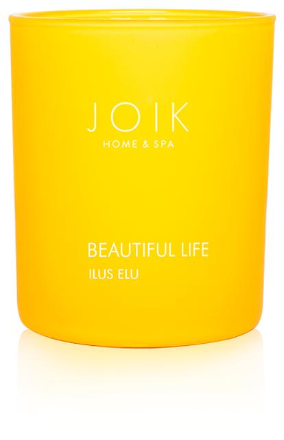 Joik home & spa rapsivahast lõhnaküünal ilus elu, 150 gr, värvilises klaasis