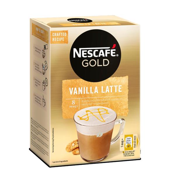 Nescafé 8kpl/148g Vanilla Latte erikoispikakahvi annospussi