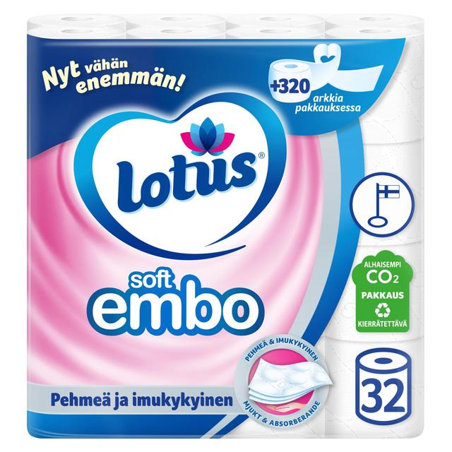 LOTUS Soft Embo wc-paperi 32 rll