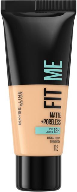 Maybelline New York  Fit Me Matte+Poreless 112 Soft Beige -meikkivoide 30ml