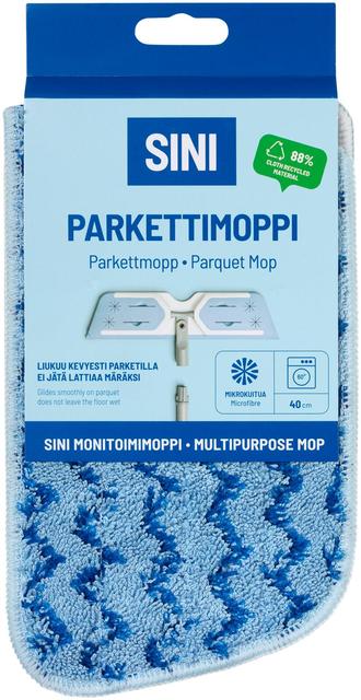 Sini parkettimoppi mikrokuitua