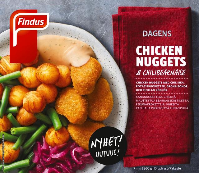 Findus Dagens Chicken Nuggets & Chilibearnaise 360g, pakaste