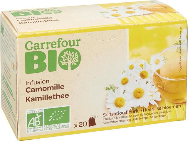 Carrefour Bio kamomilla-yrttihauduke luomu 20 pss