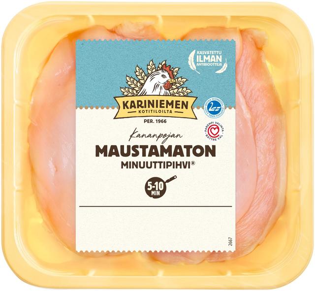 Kariniemen Kananpojan Minuuttipihvi maustamaton 290 g