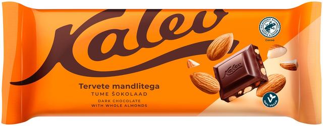 KALEV Tume šokolaad tervete mandlitega 190g