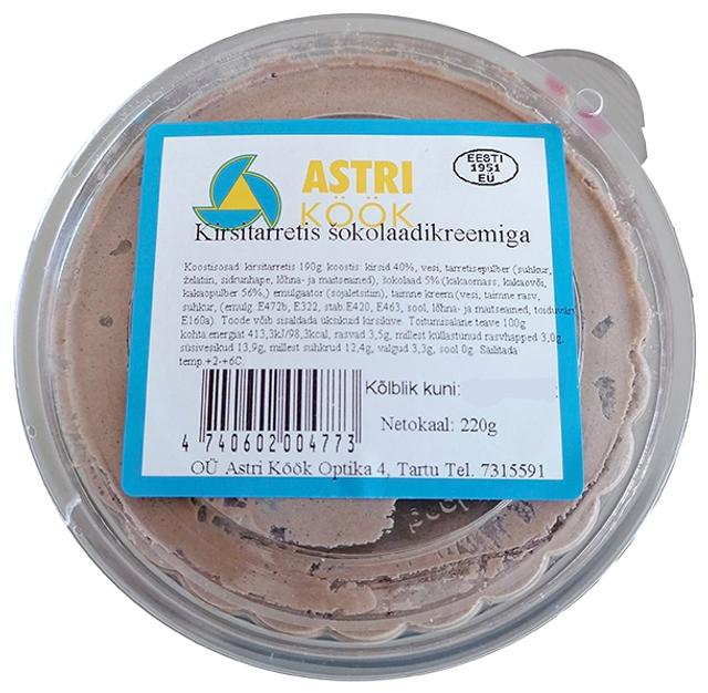 Kirsitarretis šokolaadikreemiga 220 g