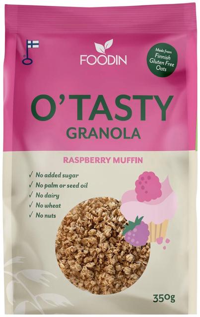 Foodin O`Tasty Vadelma-Kauragranola 350g