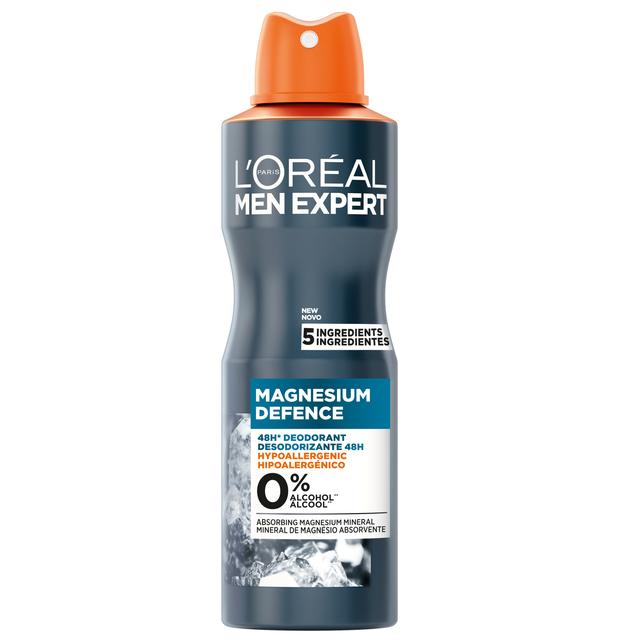 L'Oréal Paris Men Expert Magnesium Defense Hypoallergenic 48H spray deodorantti 150 ml