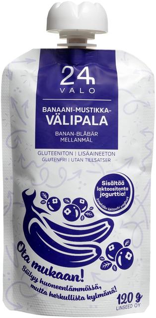 VALO24h Banaani-mustikka-välipala 120 g