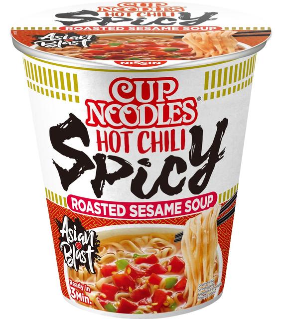 Nissin Cup Noodles Hot Chili Spicy pikanuudelikeitto 66g