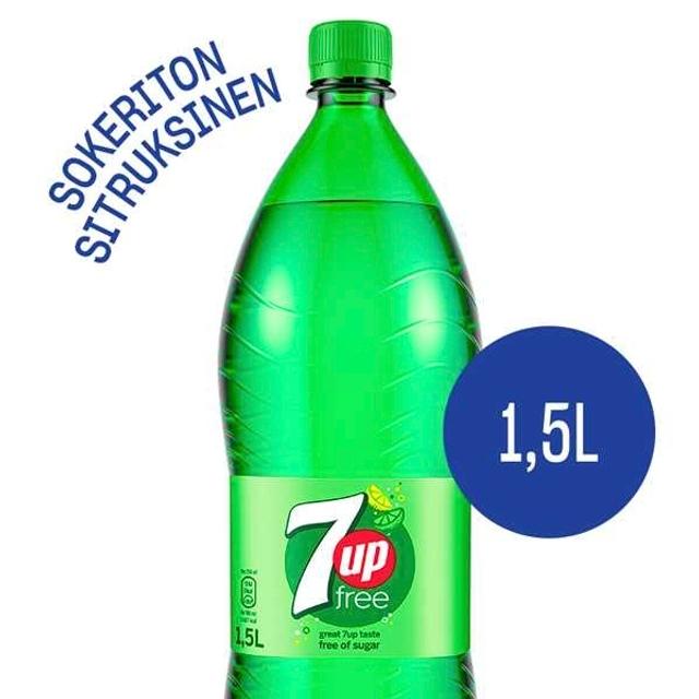 7UP Zero Sugar virvoitusjuoma 1,5 l