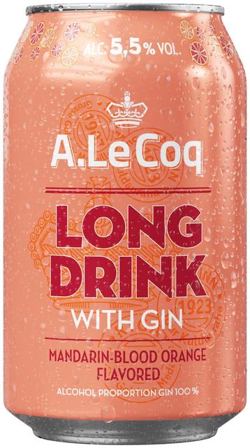 A. Le Coq GIN Mandarin-Blood orange Long Drink 5,5 % 0,33 l tlk