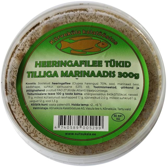 Heeringafilee tükid tilliga, marinaadis 300 g