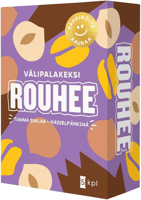 Rouhee Tumma Suklaa - Hasselpähkinä välipalakeksi 30g x 5