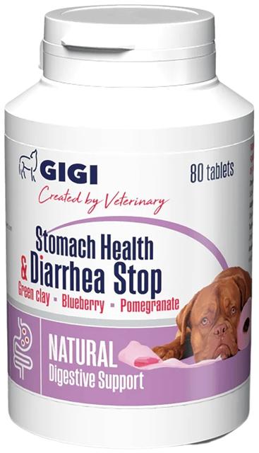 GIGI Stomach Health & Diarrhea Stop vatsaravinne isoille koirille 80 tablettia