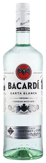 Bacardi Carta Blanca rumm 37,5%vol 1L