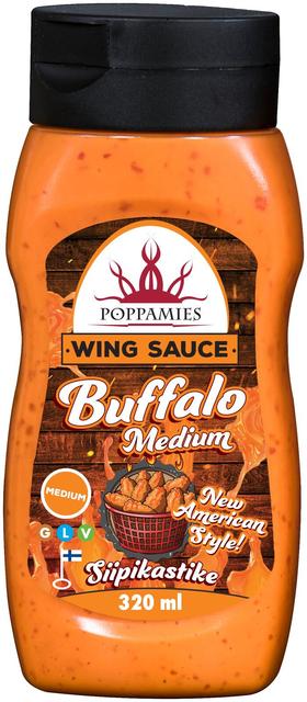 Poppamies Buffalo Medium siipikastike 320ml