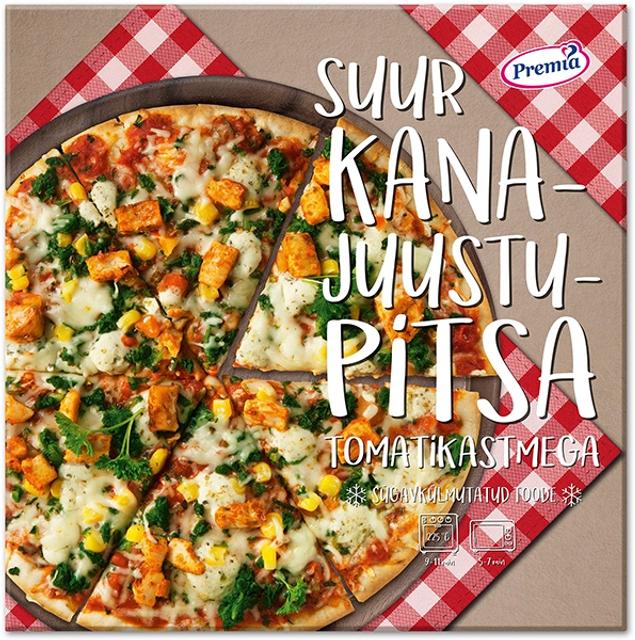 Suur kana-juustu pitsa tomatikastmega 355 g