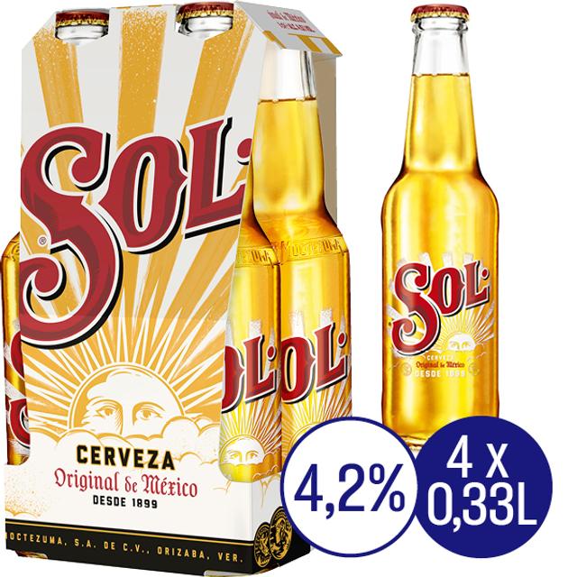 4 x Sol olut 4,2% 0,33 l