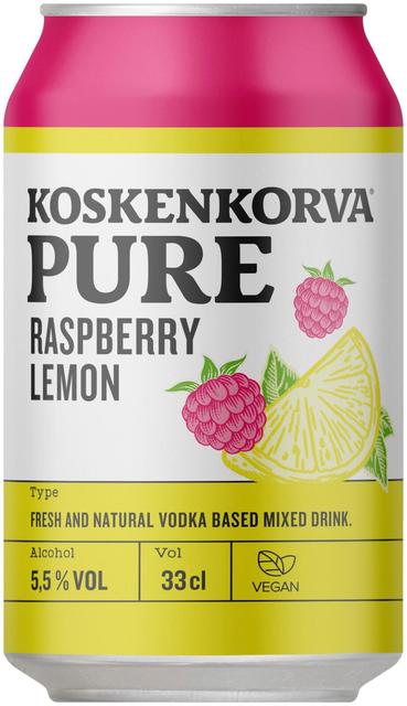 Koskenkorva PURE Raspberry Lemon 5,5% 33cl can