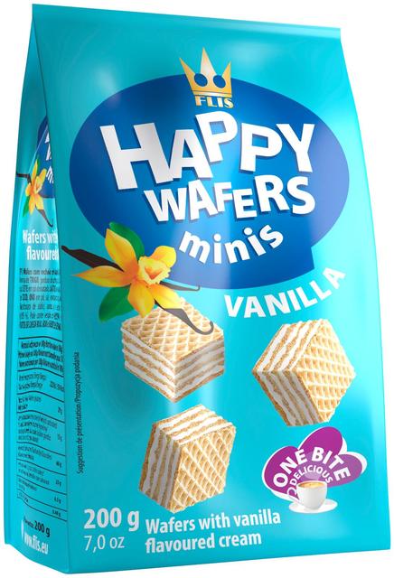 Happy wafers minis vanilja 200g