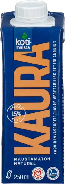 Kotimaista 250ml Maustamaton Kaurakasvirasvasekoite Laktoositon