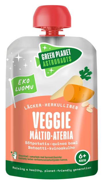 Green Planet Astronauts Luomu Veggie-ateria Bataatti-kvinoakulho 100g 6kk+