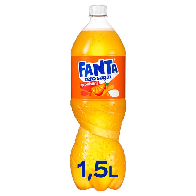 Fanta Appelsiini Zero virvoitusjuoma muovipullo 1,5 L