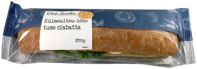 Külmsuitsulõhe-muna tume ciabatta 270 g