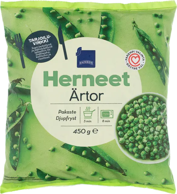 Rainbow 450g herneet pakaste