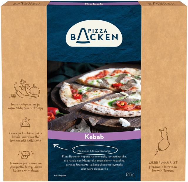 Pizza Backen Kebab 515g pakastepizza