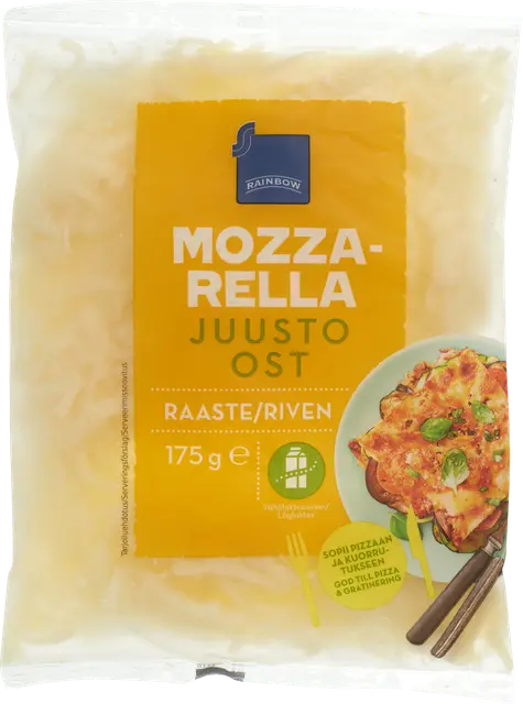 Rainbow 175g Mozzarellajuustoraaste