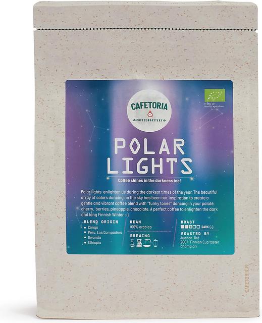 Cafetoria roastery Polar Lights tumma kahvi 200g luomu jauhettu