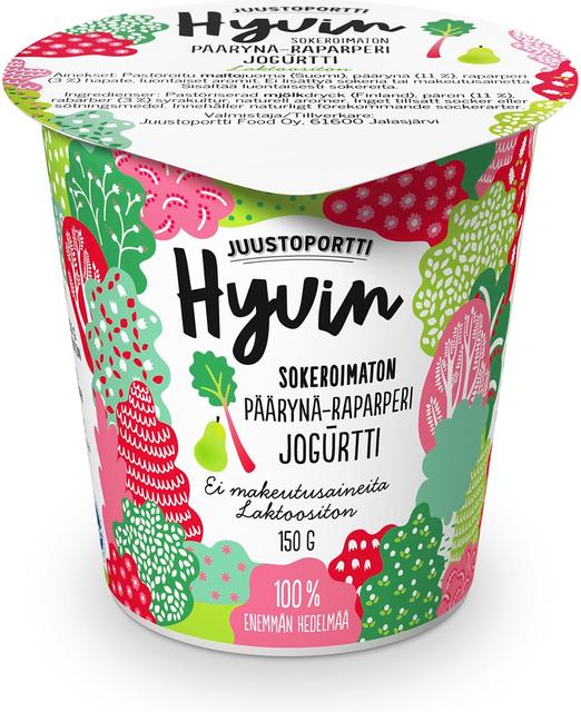 Juustoportti Hyvin jogurtti 150 g päärynä-raparperi laktoositon