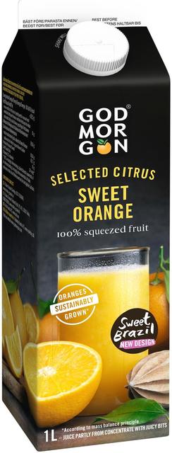 God Morgon Selected Citrus Sweet appelsiinitäysmehu 1L