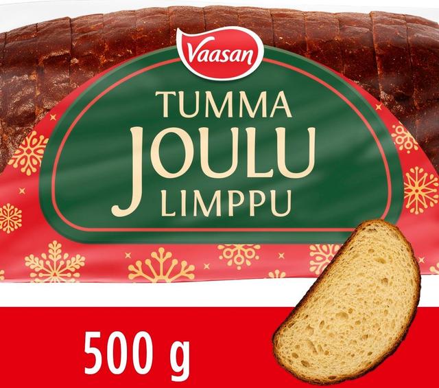 Vaasan Tumma Joululimppu 500g viipaloitu maustettu sekaleipä