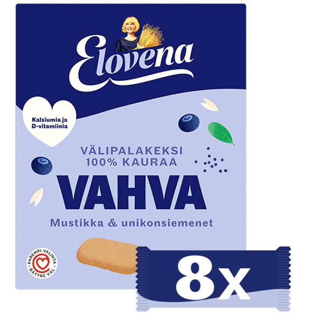 Elovena mustika ja mooniseemnetega täisteraküpsis 8 x 30 g