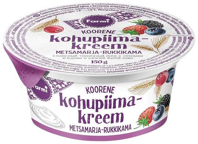 Rukkikamaga koorene kohupiimakreem, 150 g