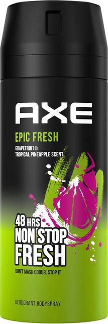 Axe kehasprei EPIC FRESH greibi ja troopilise ananassi lõhna kooslusega 150ml